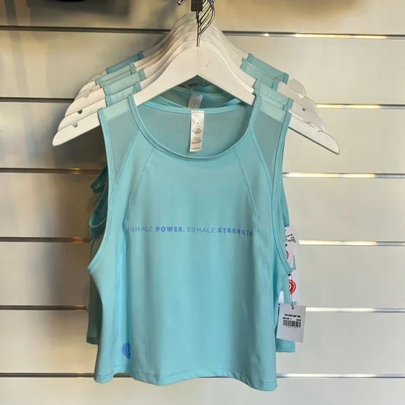 NWT Pure Barre “Inhale Power Exhale Strength” Crop Tank